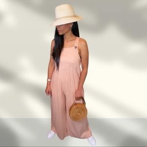 Wideleg Oversized Overall with Pockets